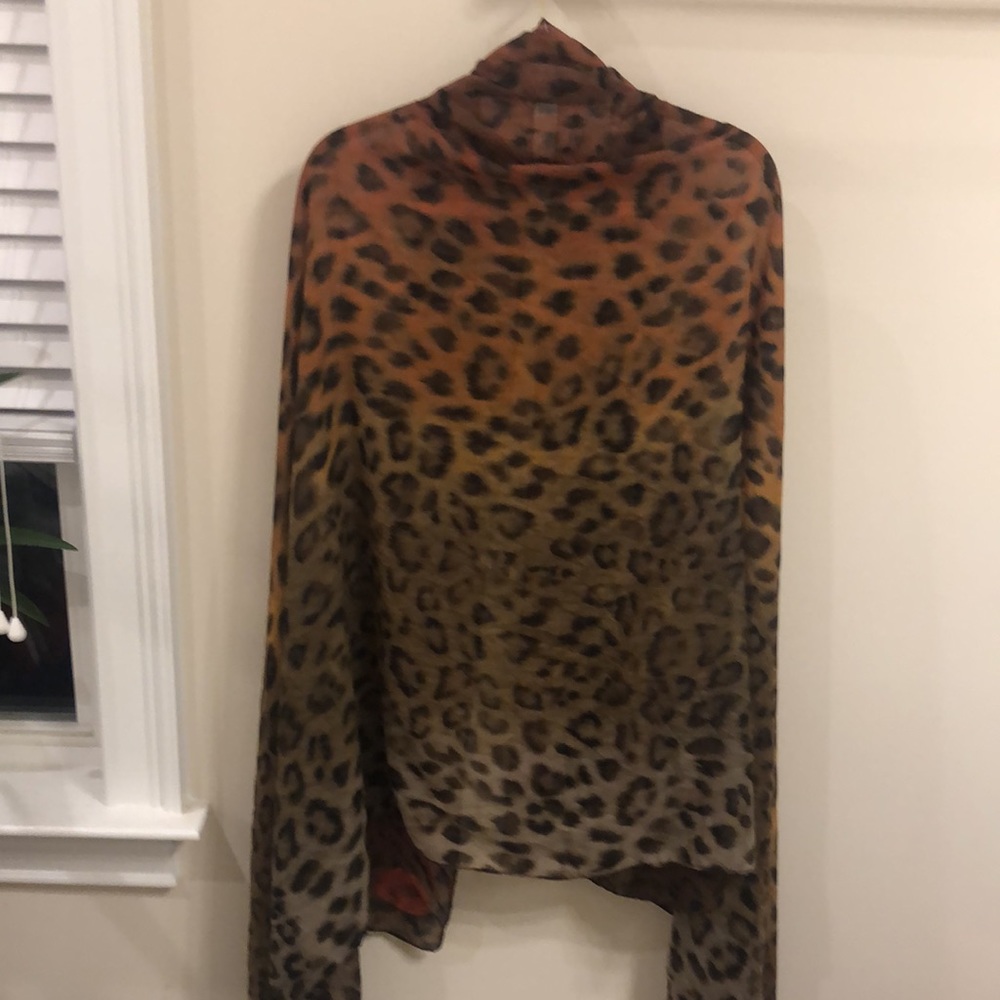 Chico’s Anniversary ombré animal print scarf/wrap - Picture 5 of 9